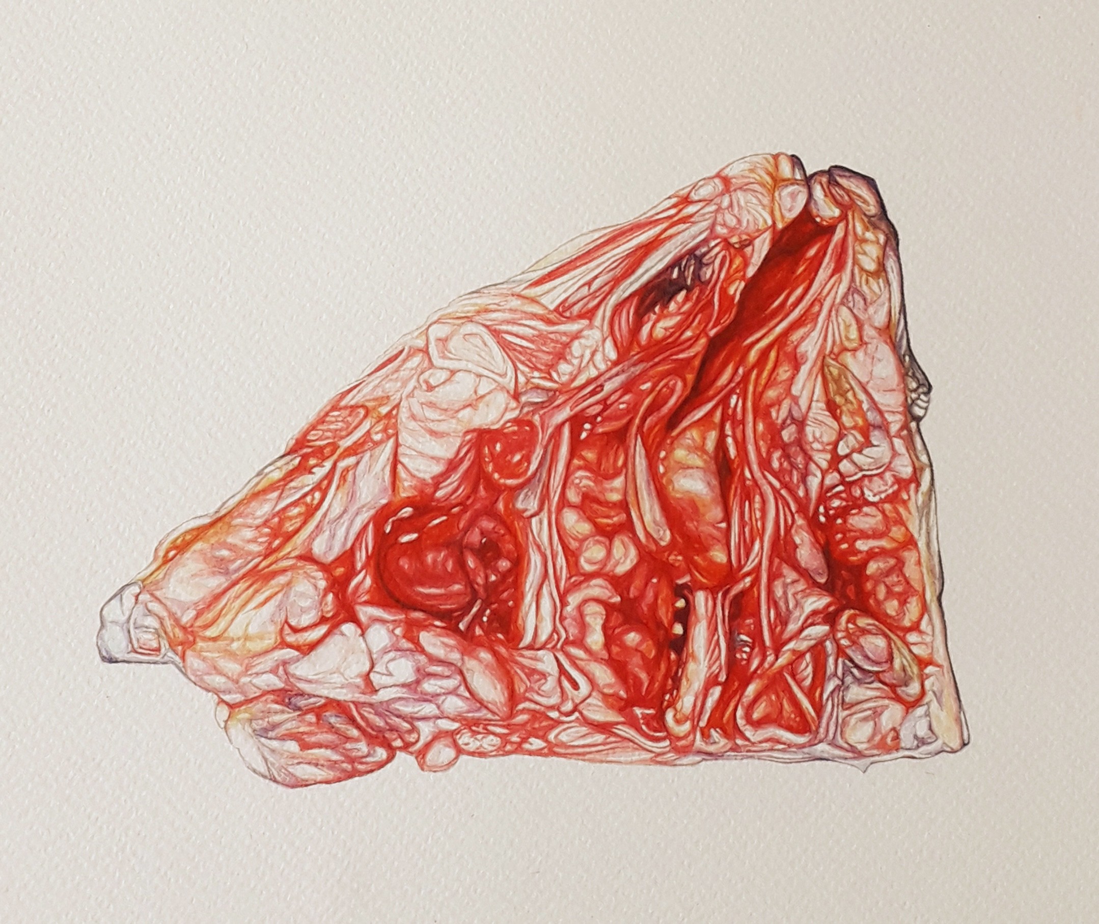 herd of sheep on road painting