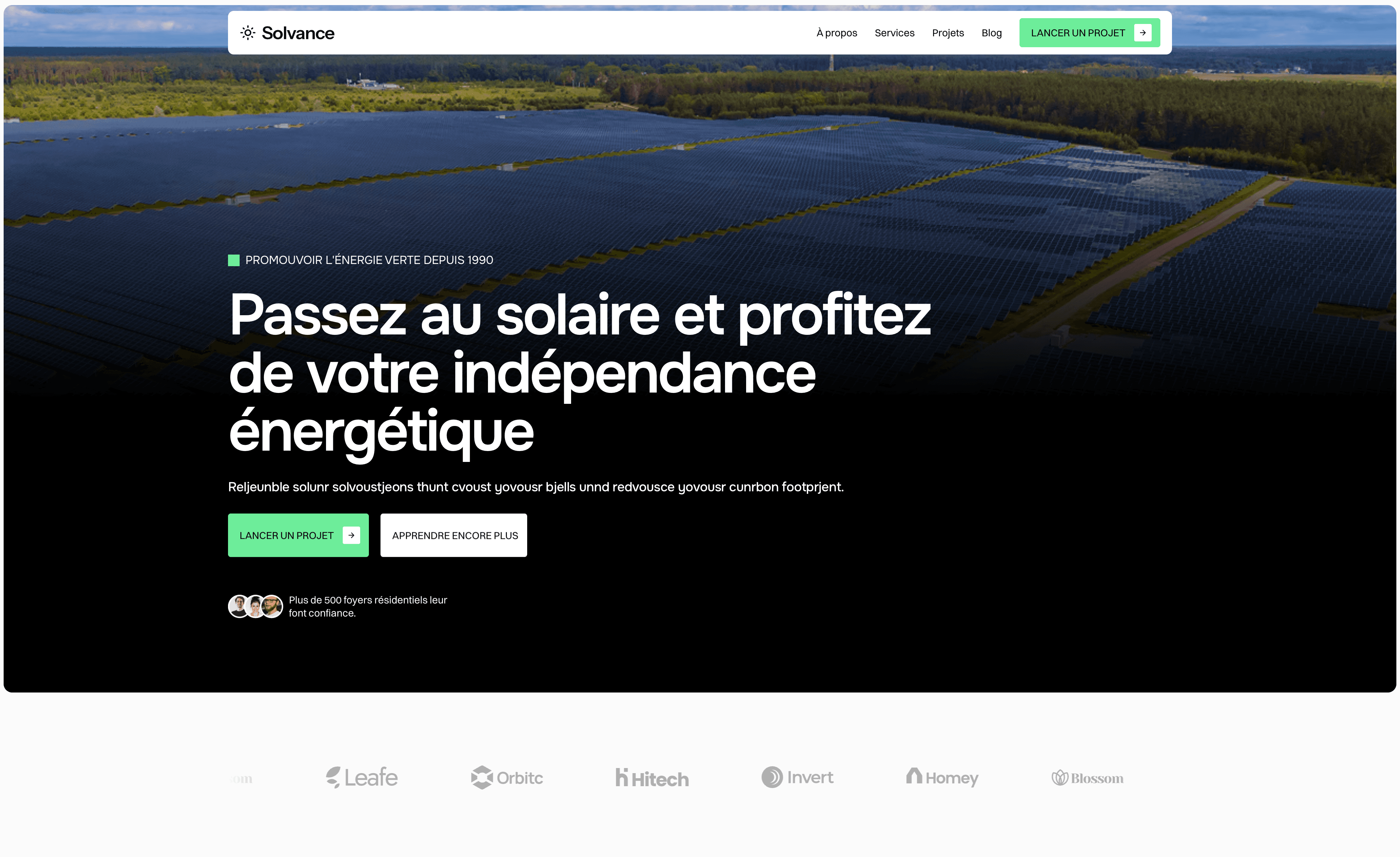 Accueil d'une boutique e-commerce sur Shopify