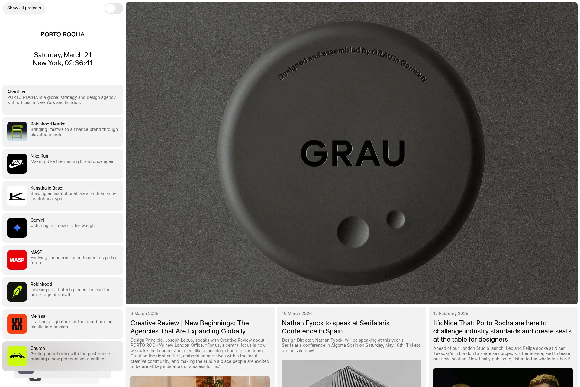 Screenshot of PORTO ROCHA website