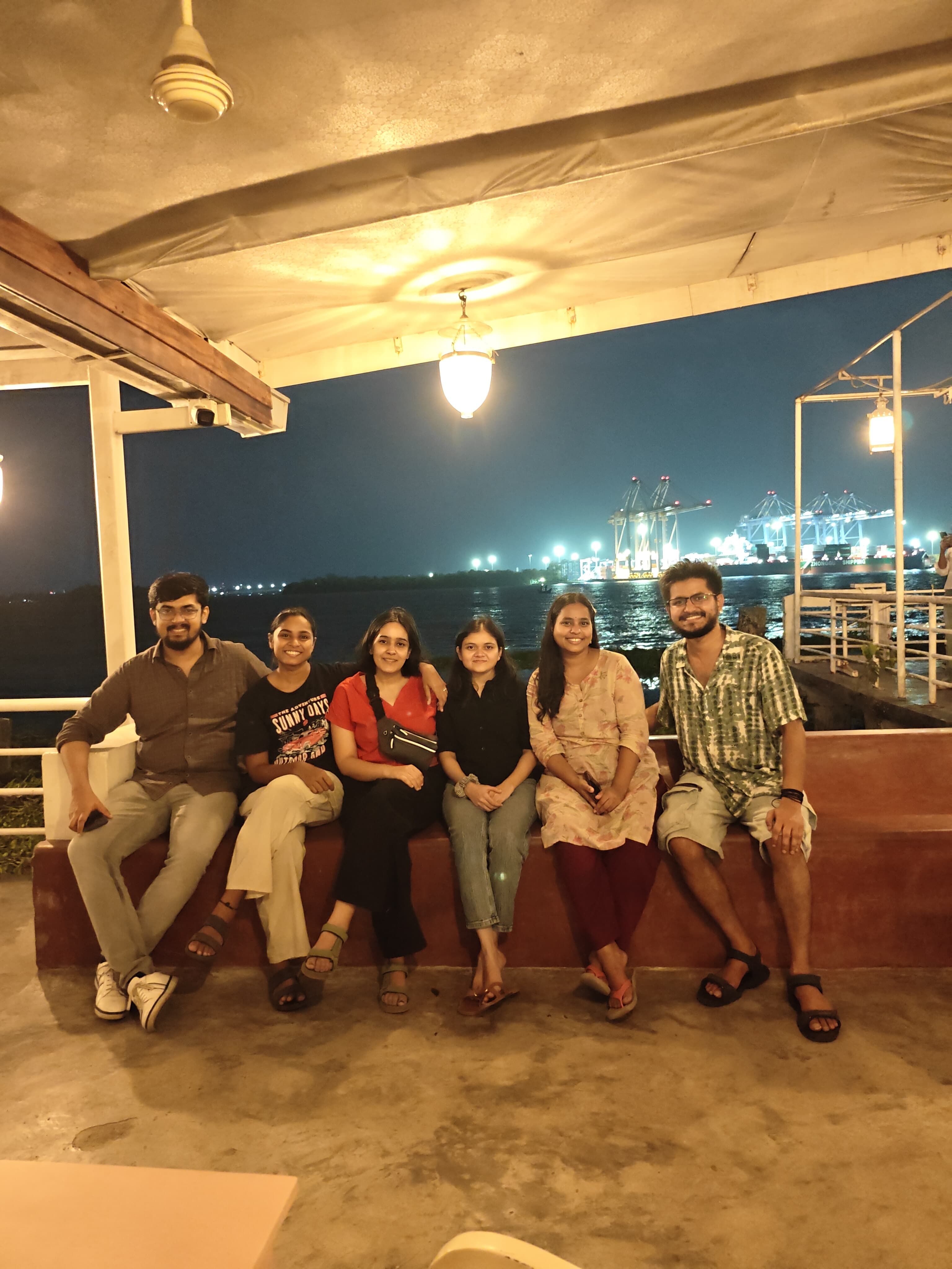 A photo of the Awaaz Leadership Labs team during their visit to Kerala