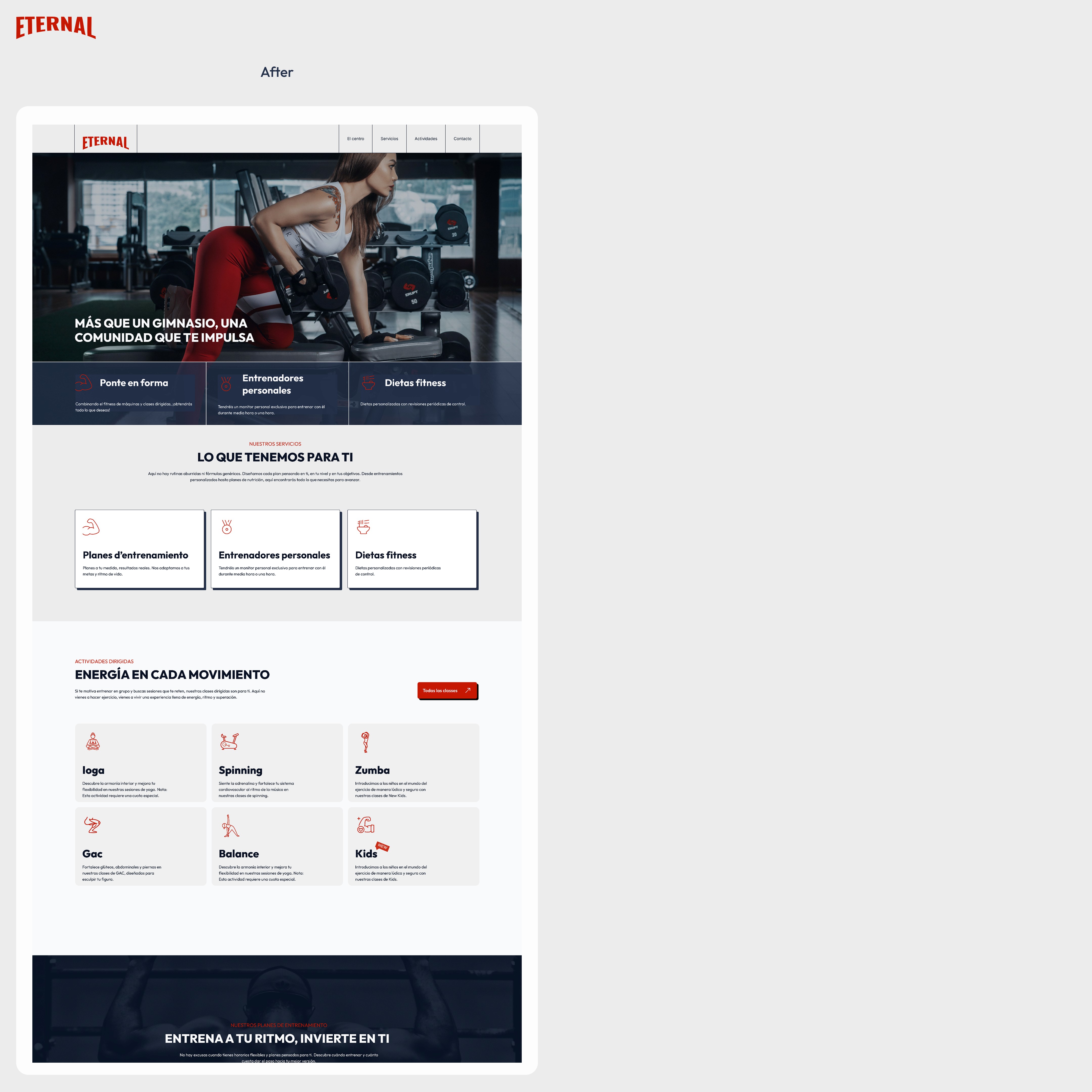 Servicios  - Eternal gym