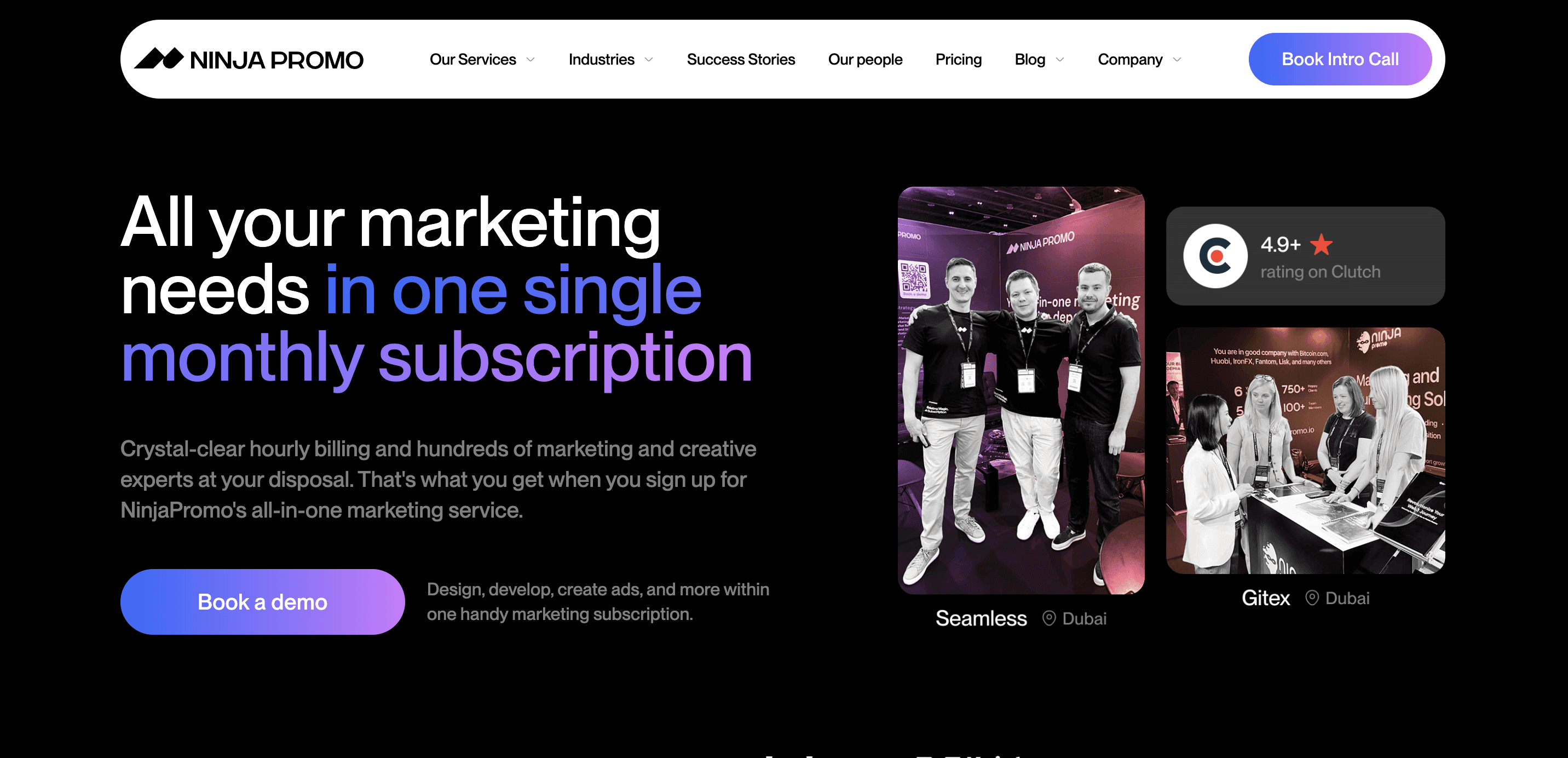 Ninja Promo homepage