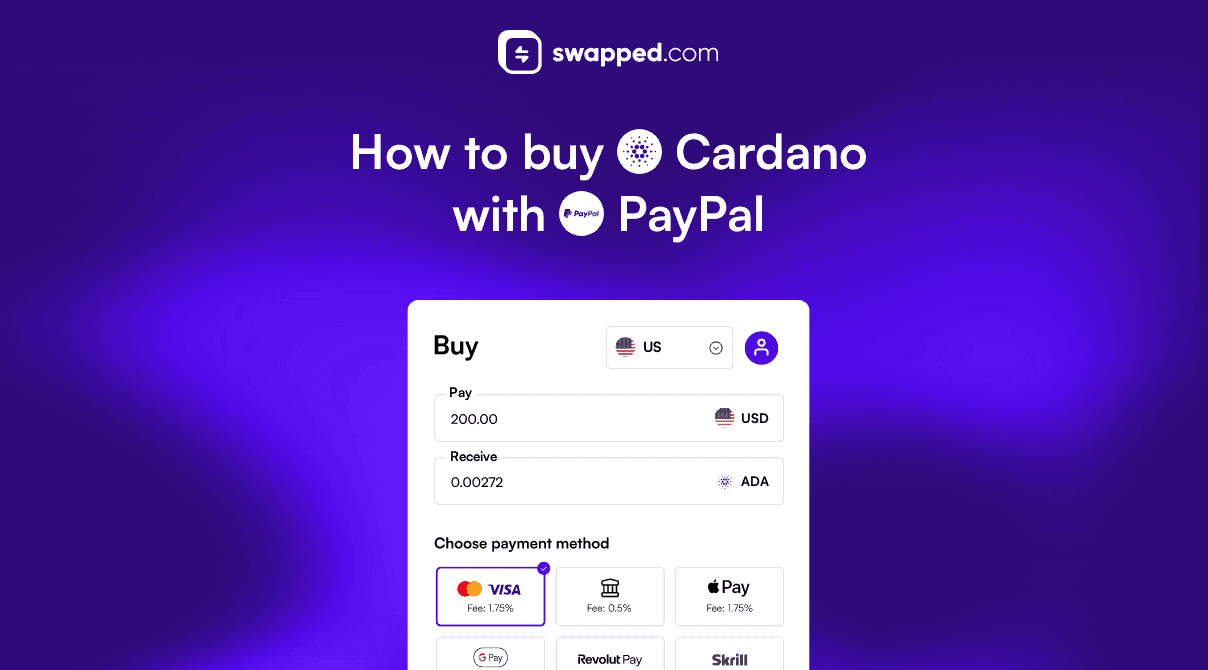 How to buy Cardano (ADA) with PayPal