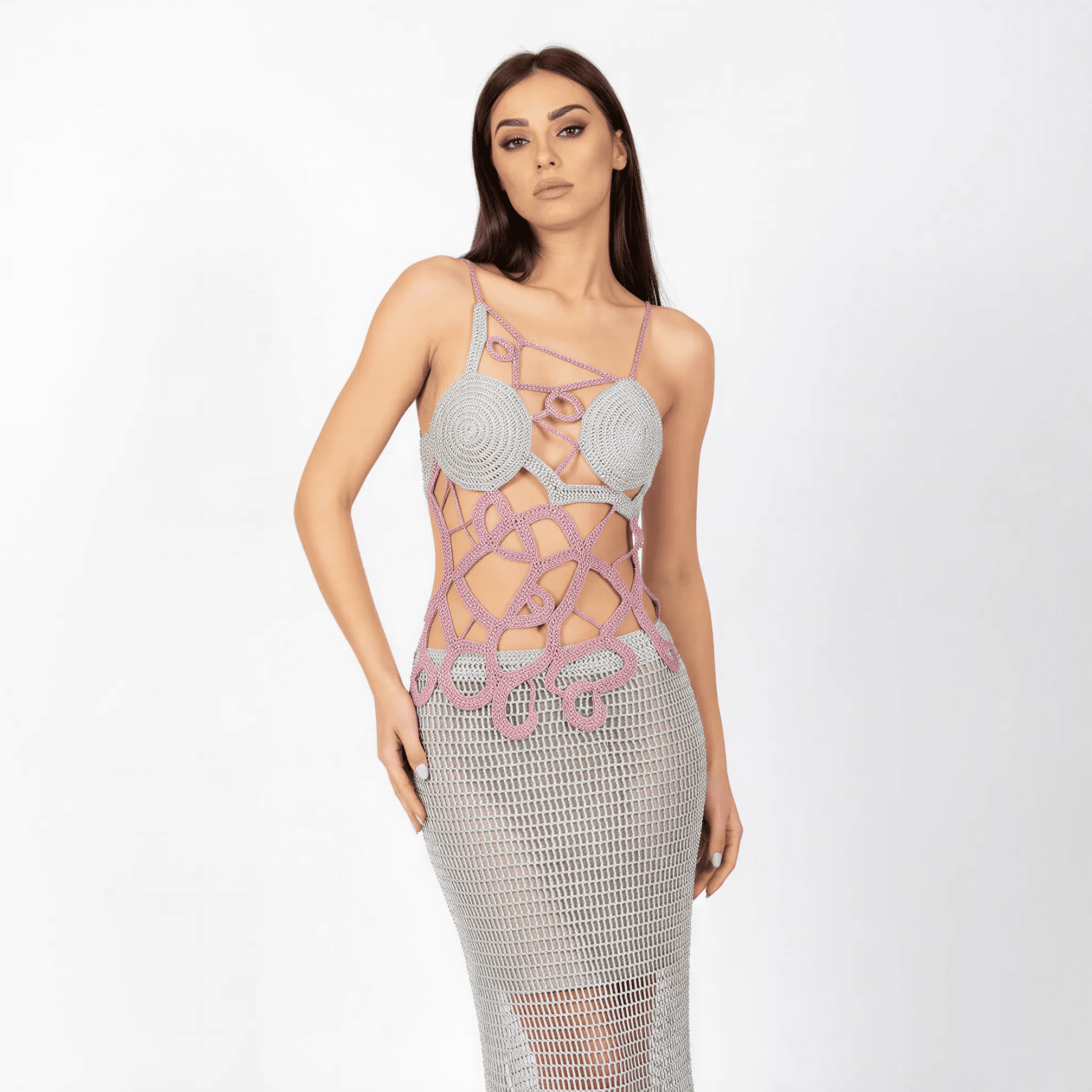 Maria Silver with Pink Model