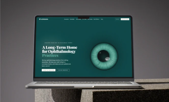 VERDIRA website design by edd.works mockup