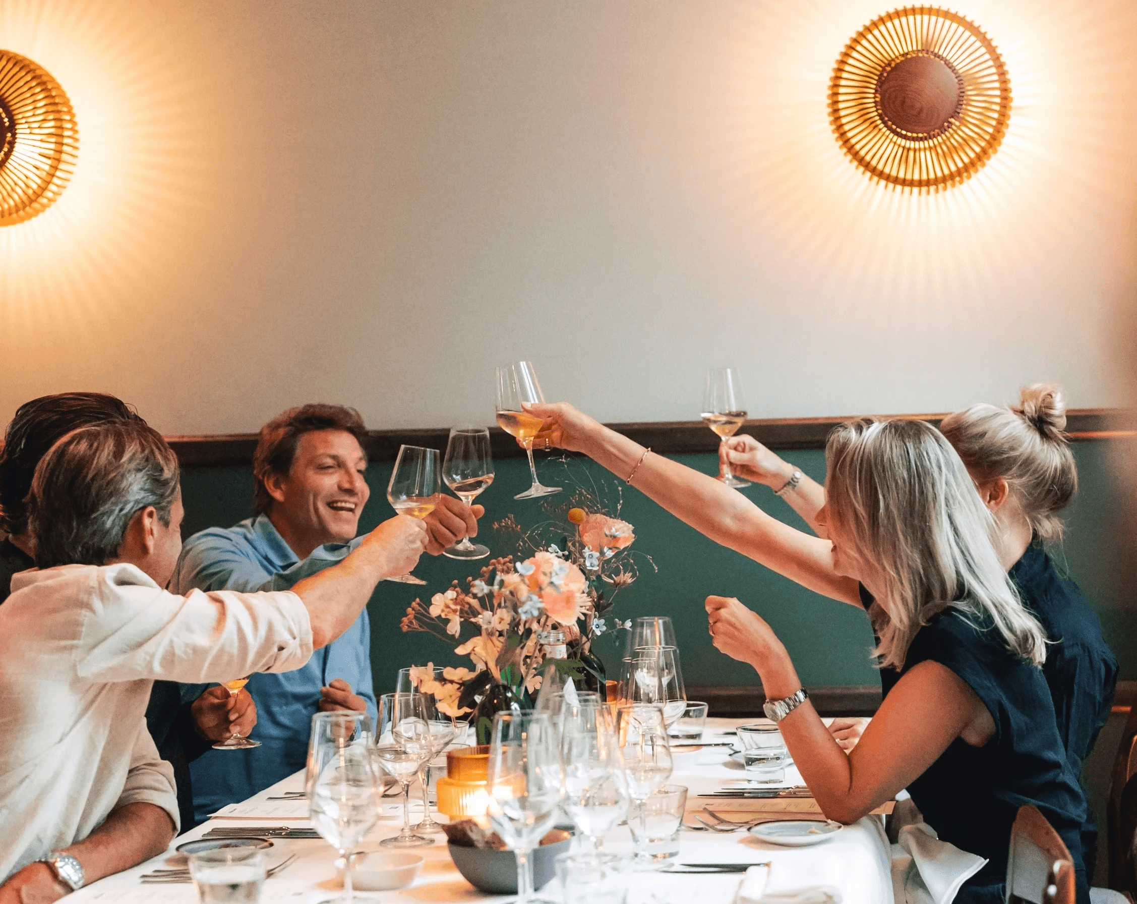 wall decorated with multiple paintings