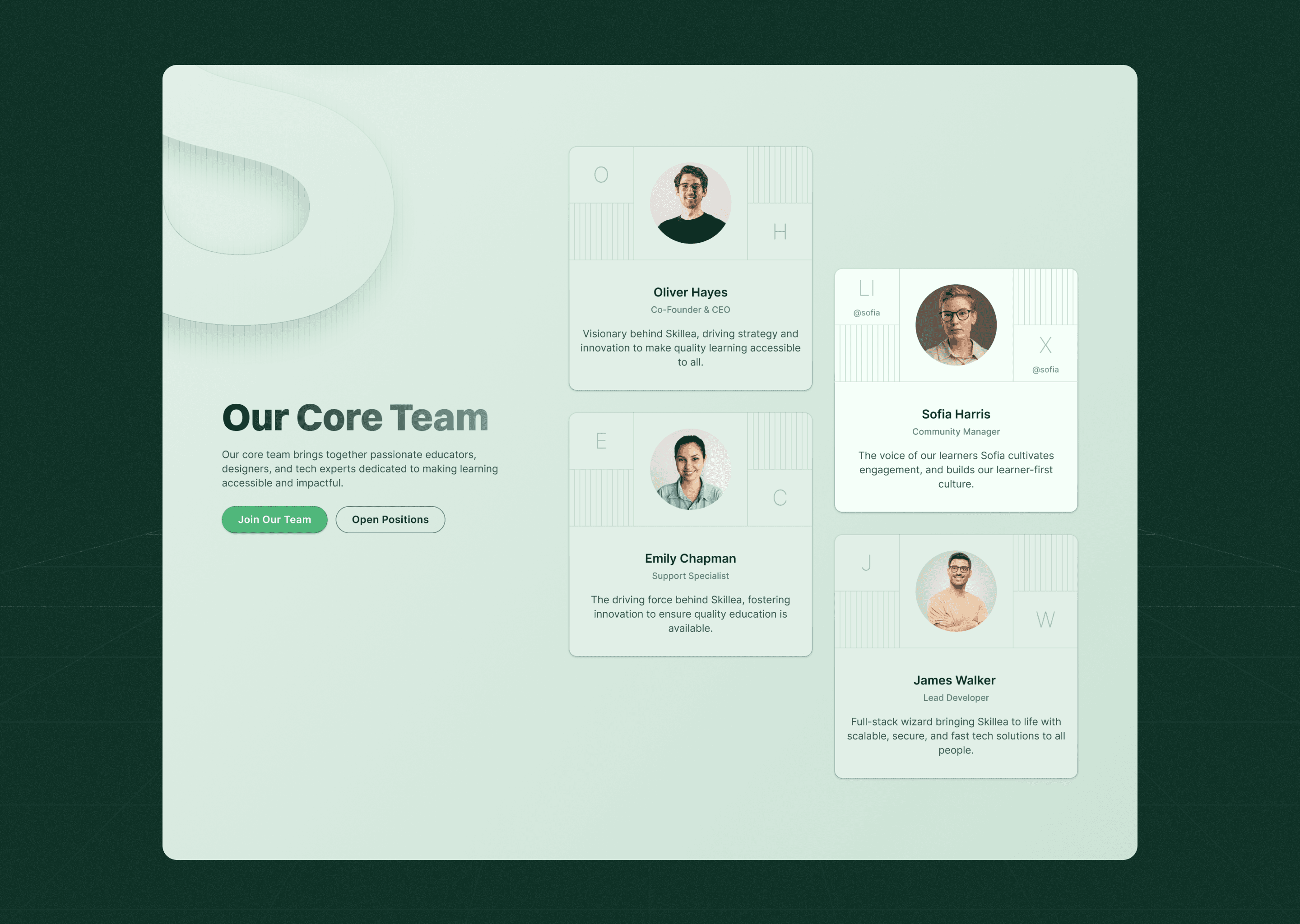#ProductDesign #WebDesign #TeamSection #Skillea