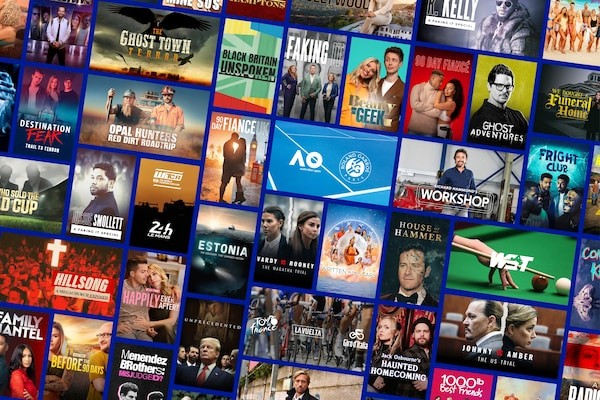 A grid of programs available on Discovery+
