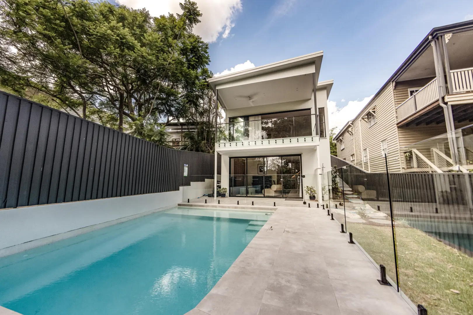 Front facade of Jacaranda House in. Brisbane