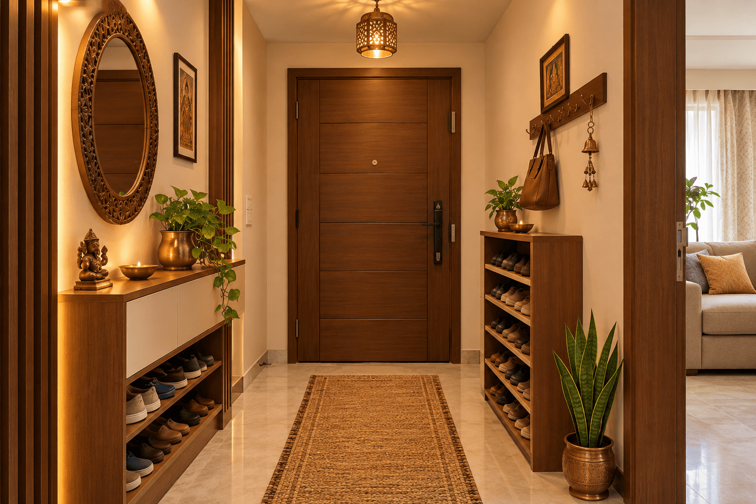Warm and Welcoming Entryway