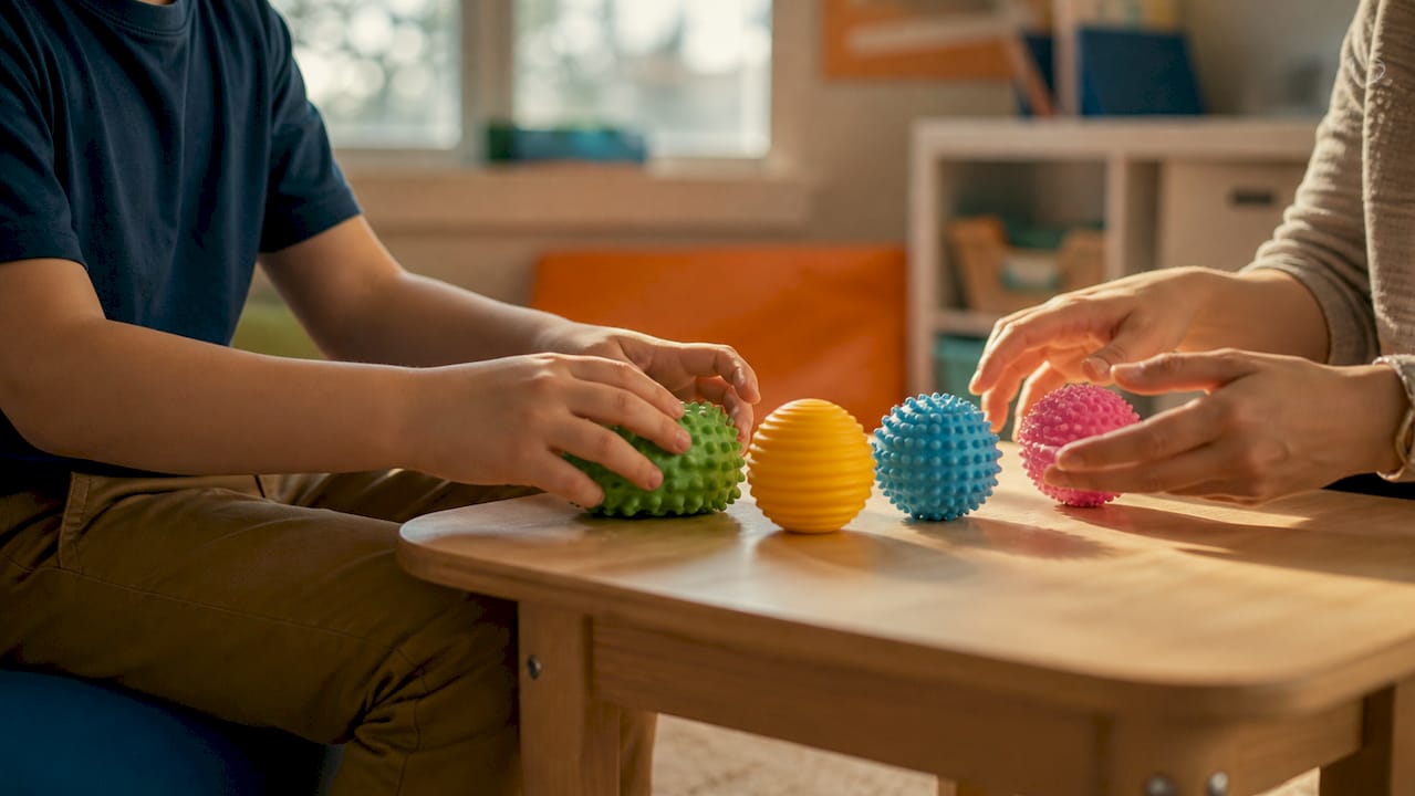 Child sensory assessment with clinician