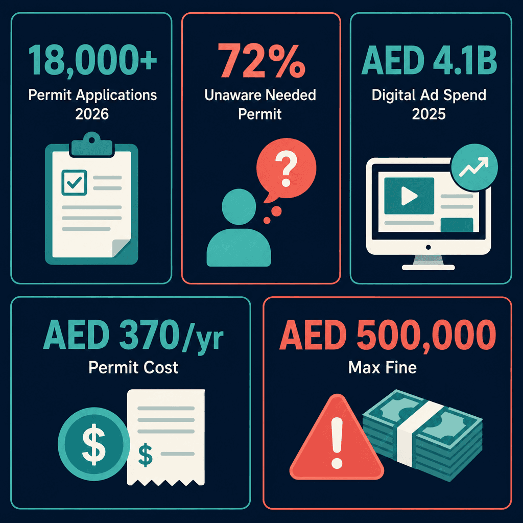 Infographic: UAE Advertiser Permit Requirements - Complete Compliance Guide