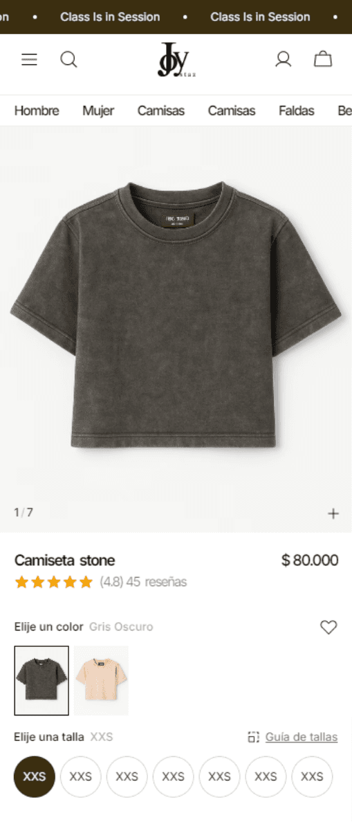 Product page de JoyStaz Jeans Construida por DigitDeck