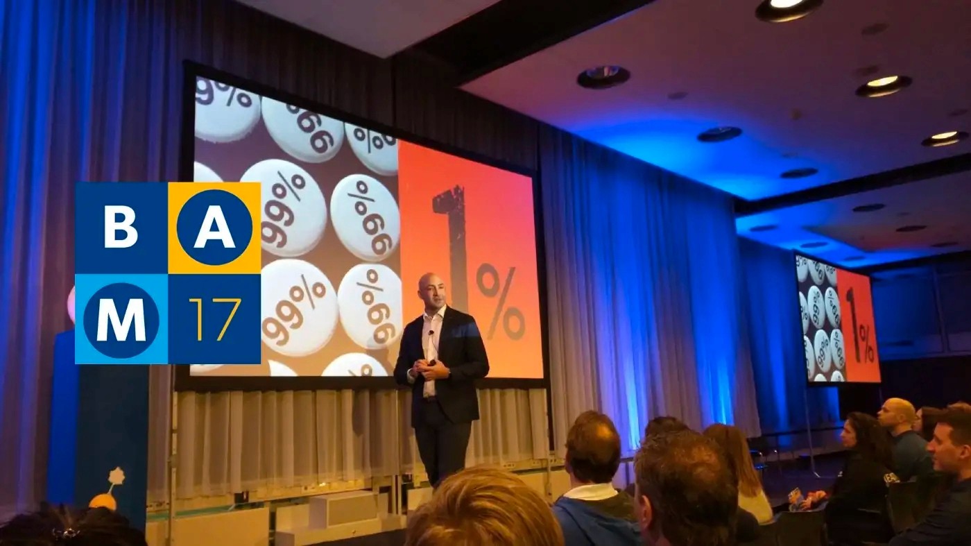 “#OccupyInnovation,” says Collaborne CEO, Moodi Mahmoudi, at the Booking.com Annual Meeting.