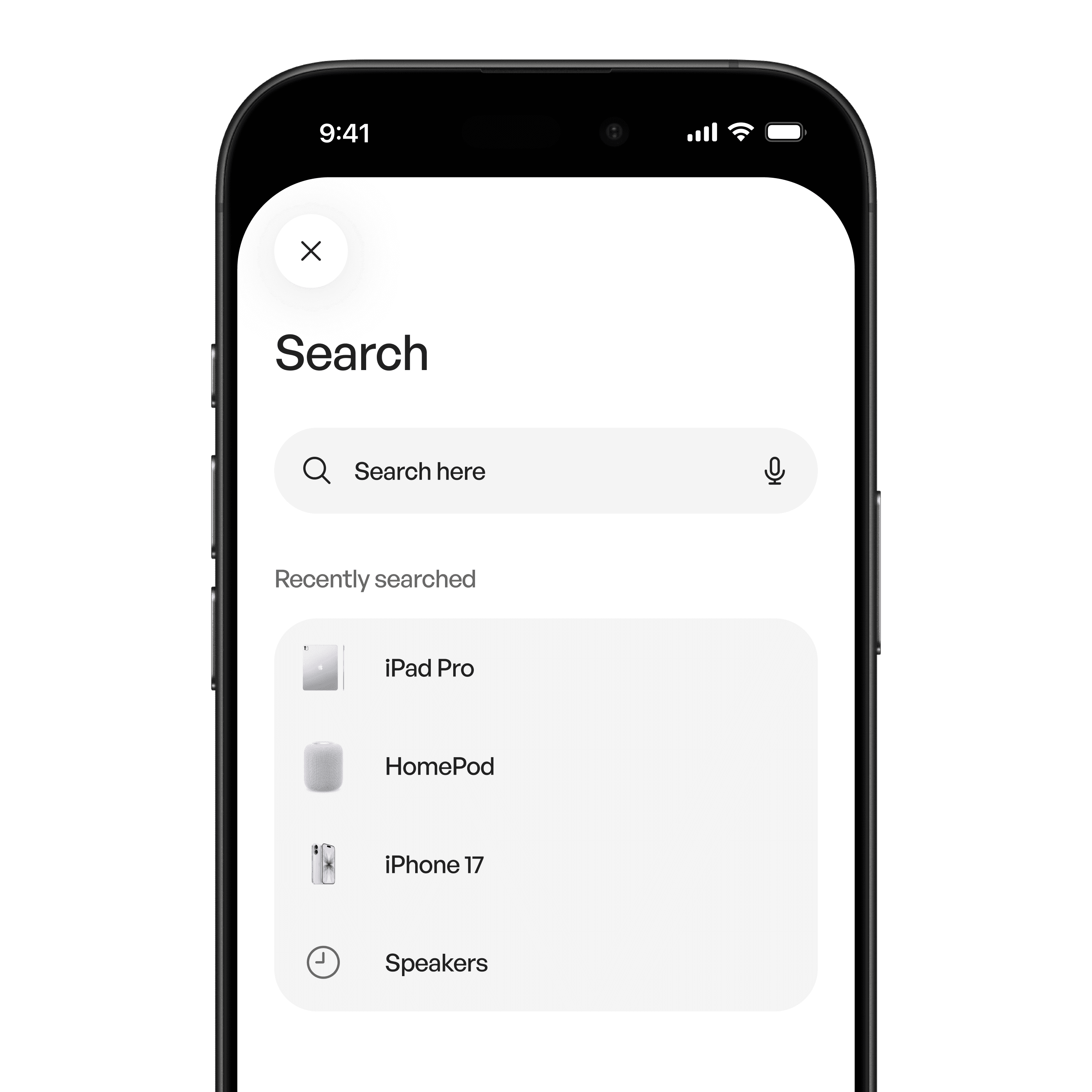 Search field example in design system 3 by Sigma