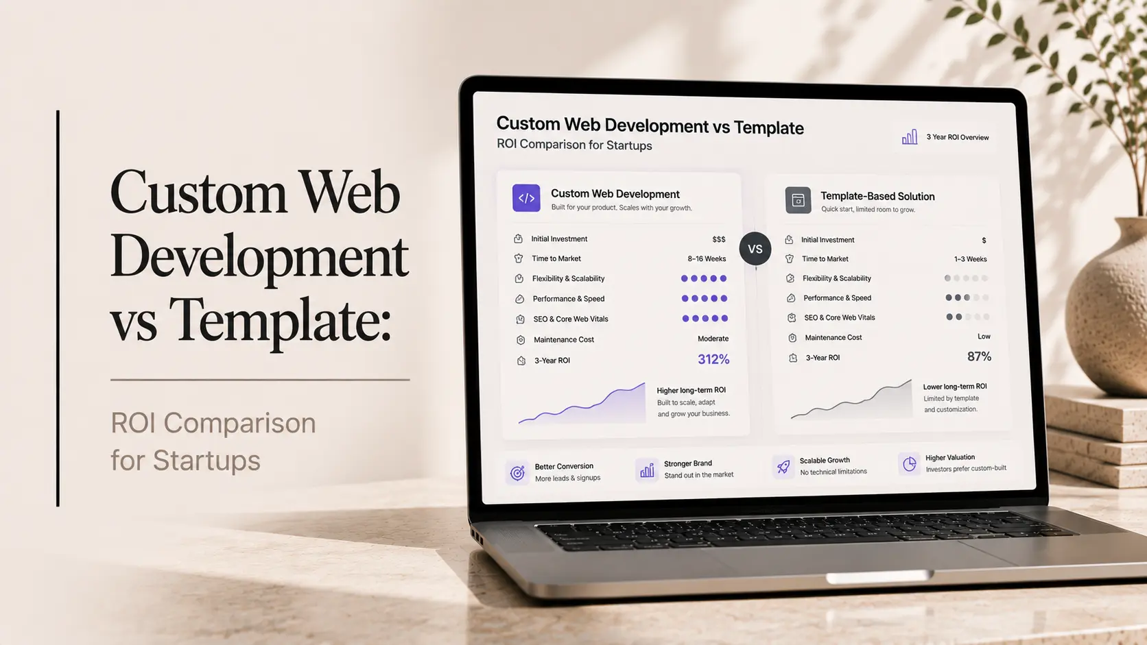 Custom Web Development vs Template