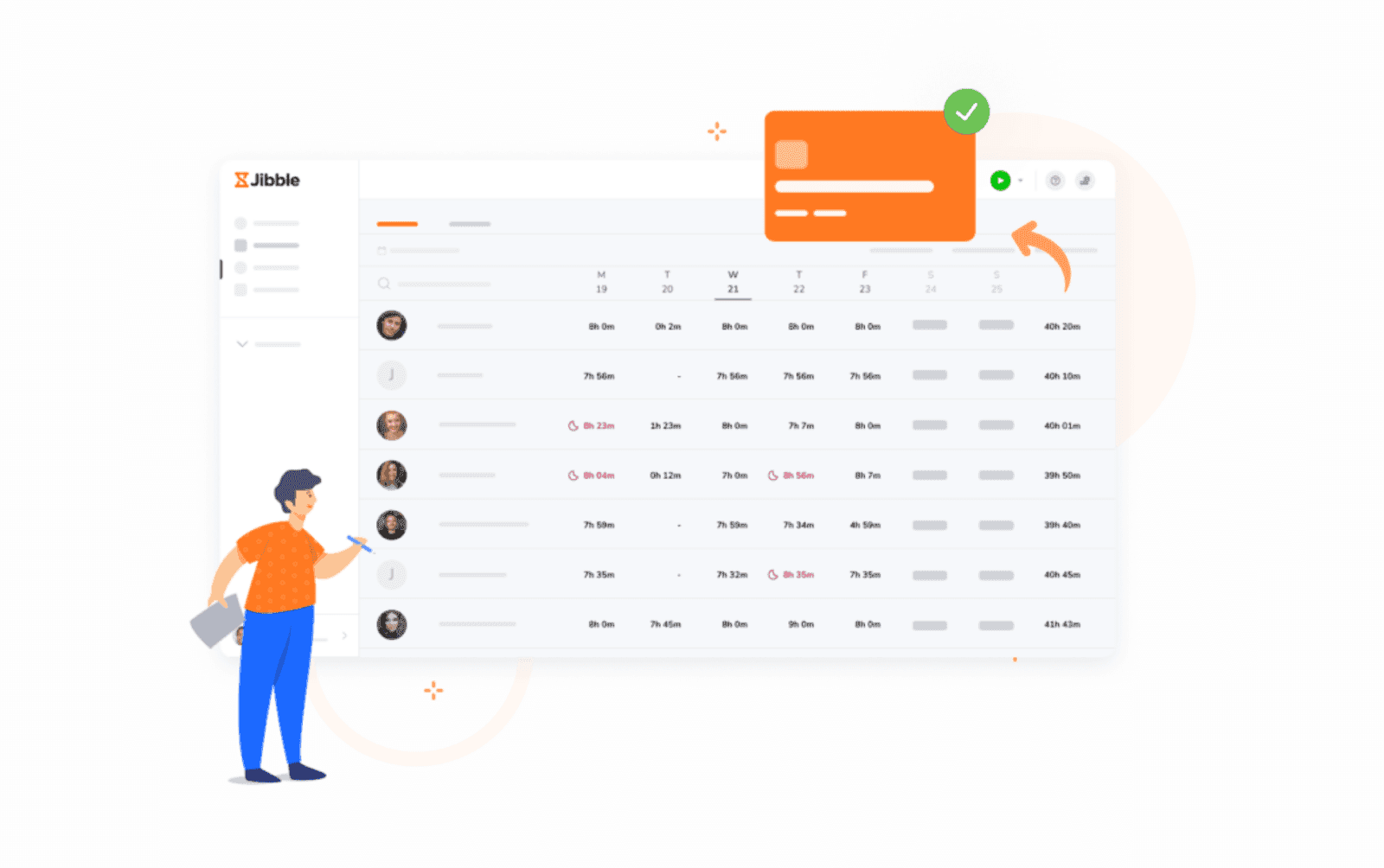 Biometric time attendance in Jibble