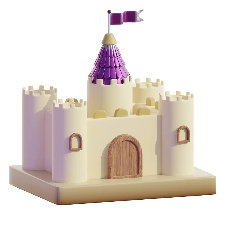 3D Castle Icon for fantasy game