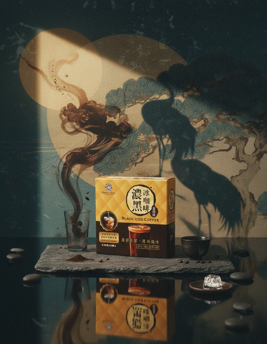 scene4-ai product photography-coffee brand packaging campaign creation-in a japanese aesthetic artistic setting-2