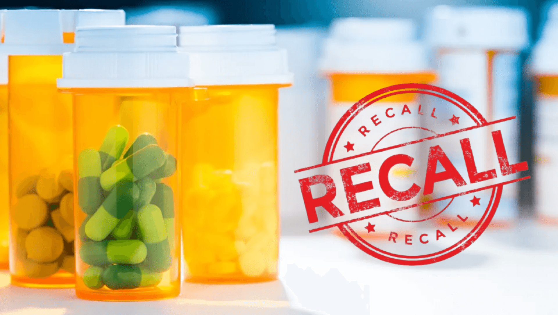 Image of prescription pill bottles with a bold red 'Recall' stamp, symbolizing a medication recall notice.Indian pharmaceutical industry updates, CDSCO drug testing statistics, Drug safety compliance India, Drug safety in India FY24, Healthcare trends FY24 India