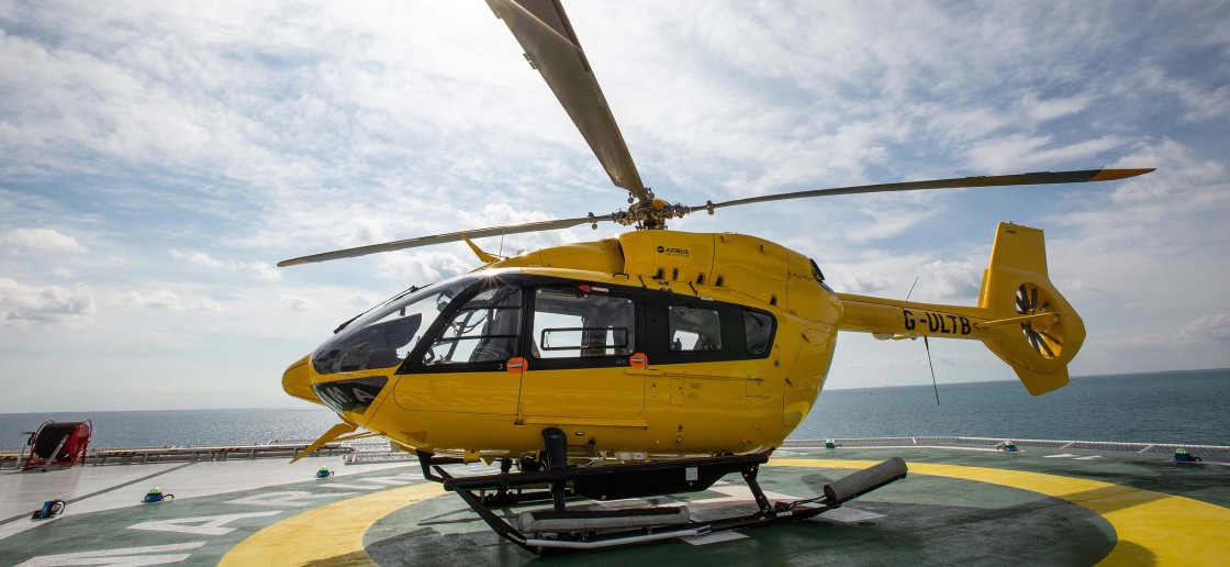 Helicopter on an Antarctica vessel