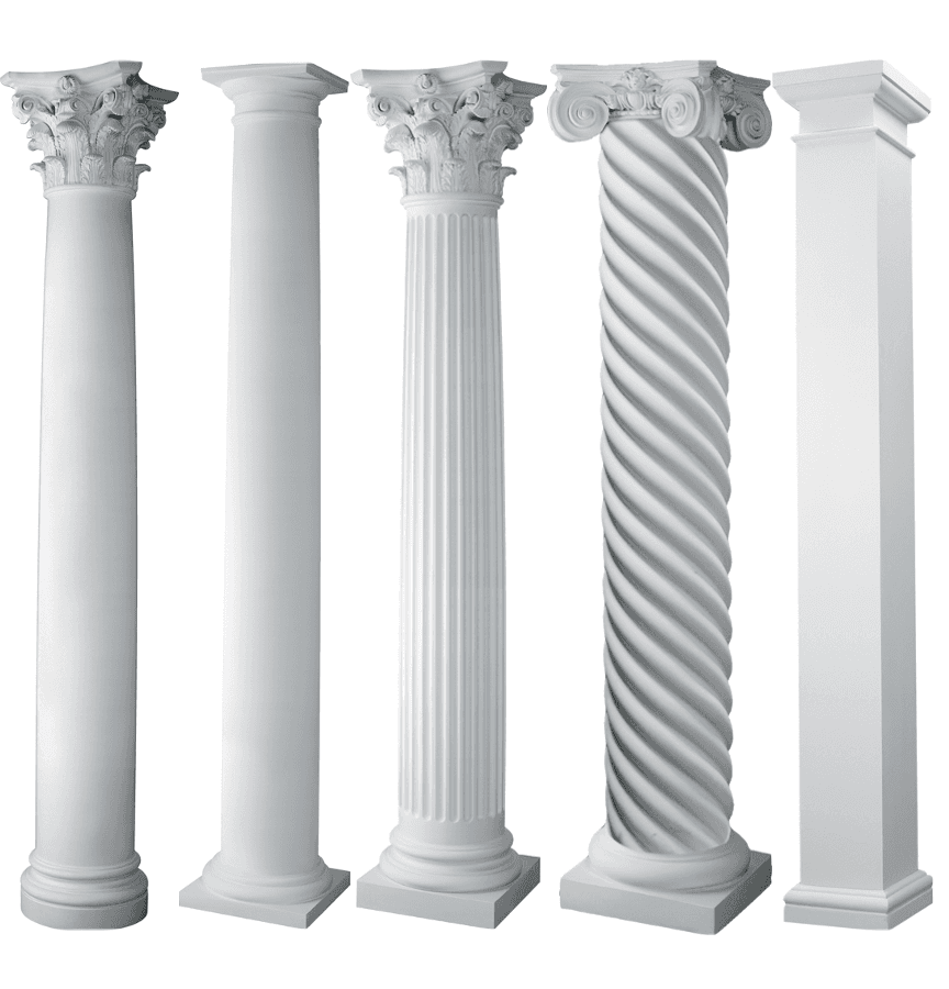 Fiberglass columns