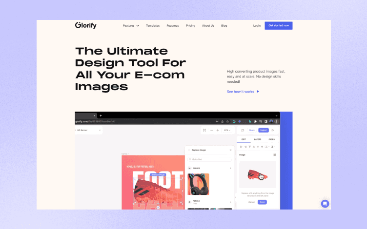 Glorify homepage