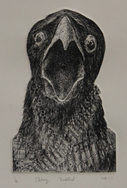 herd of sheep on road painting