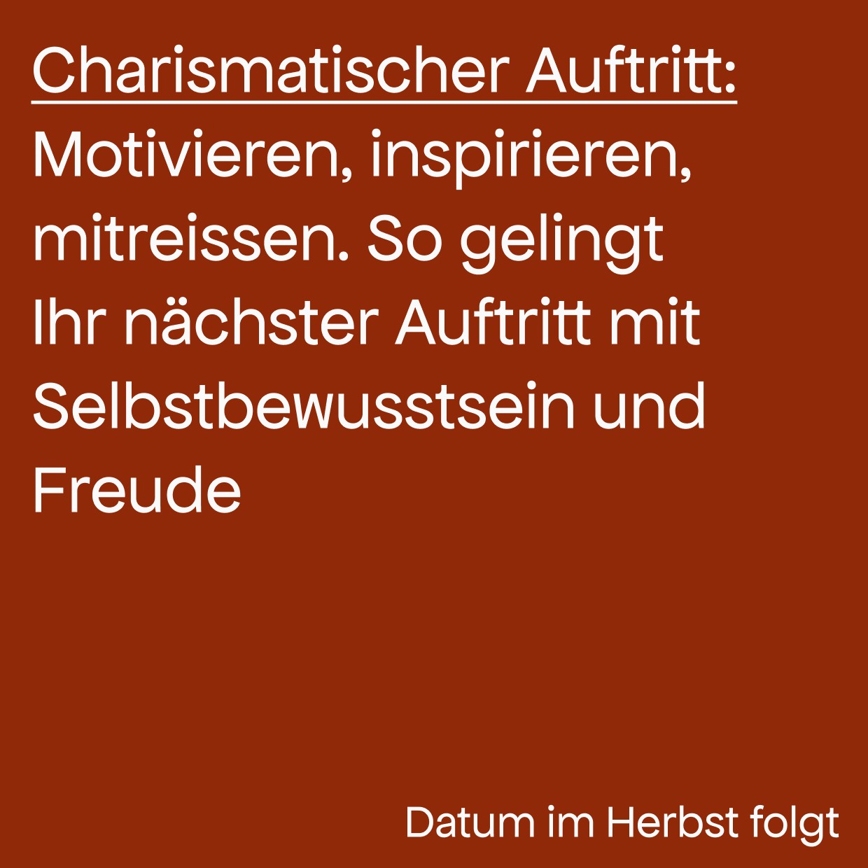 auftritt gabriela renggli coaching in luzern