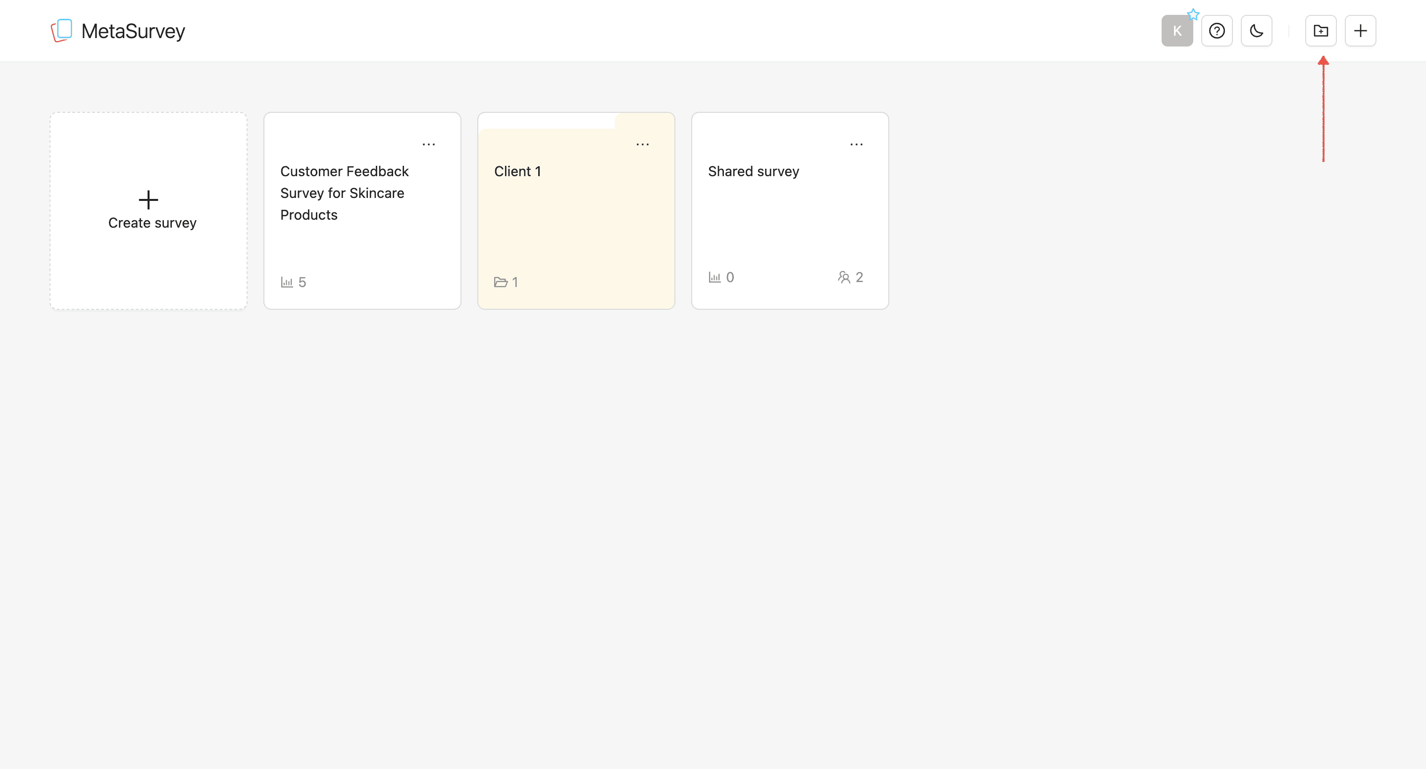 Create a folder button