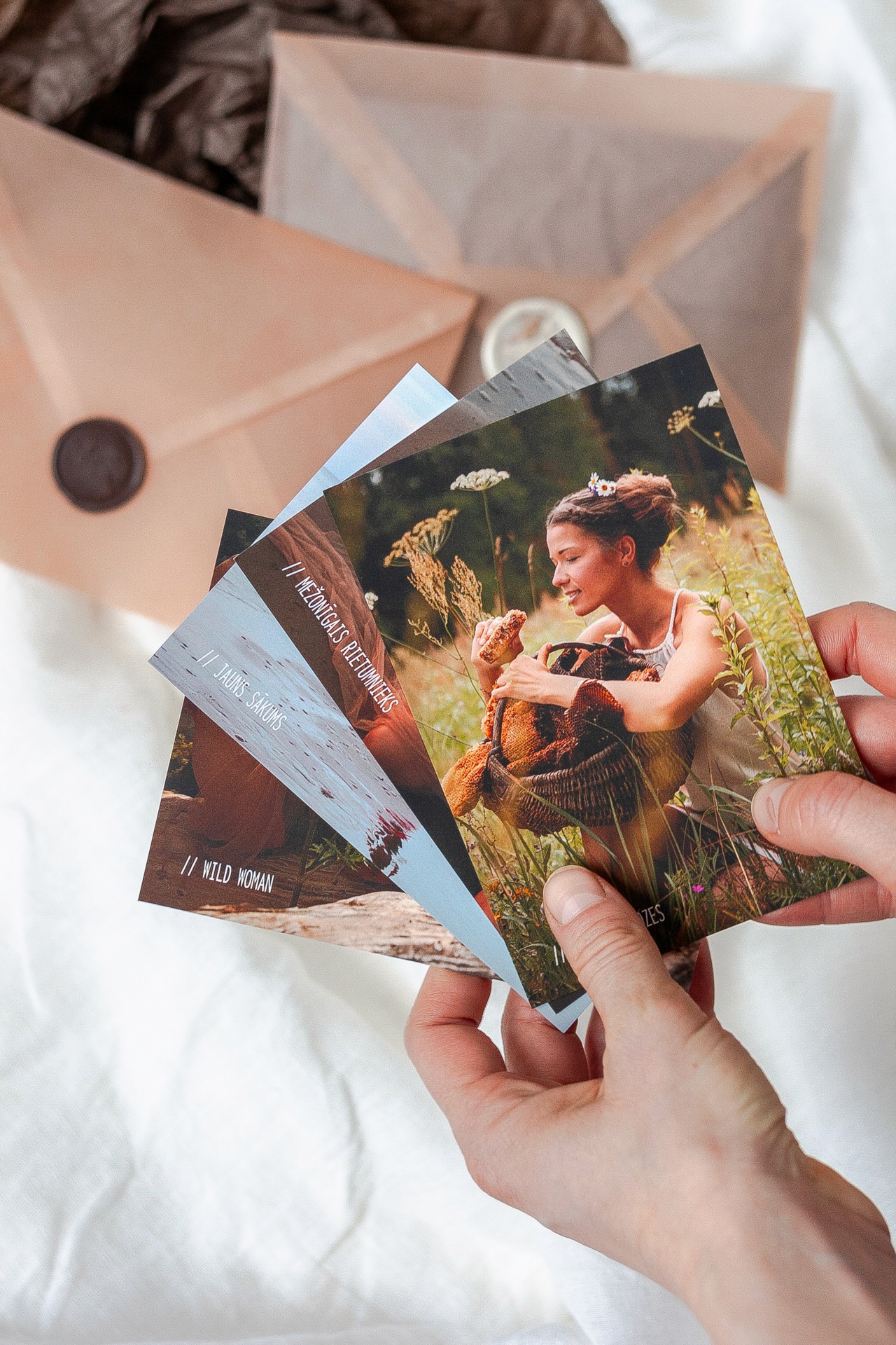 display of poetry cards deck
