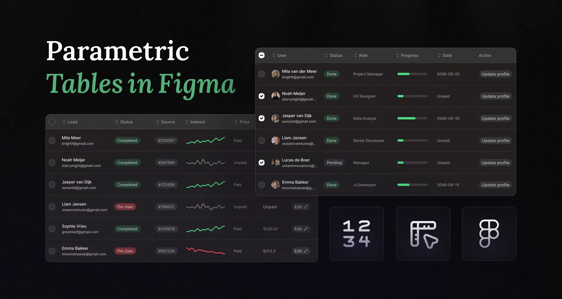 How to Create Parametric Tables in Figma | Frames X UI Kit