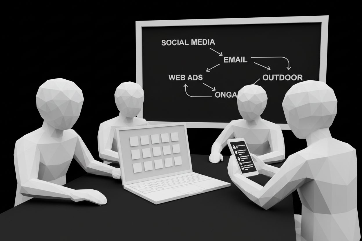 Marketing team planning an integrated campaign