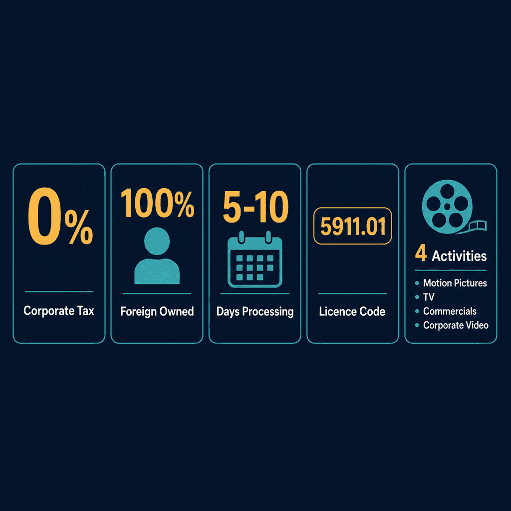Infographic: Feature Film Production Business License in Dubai: Cost and Requirements