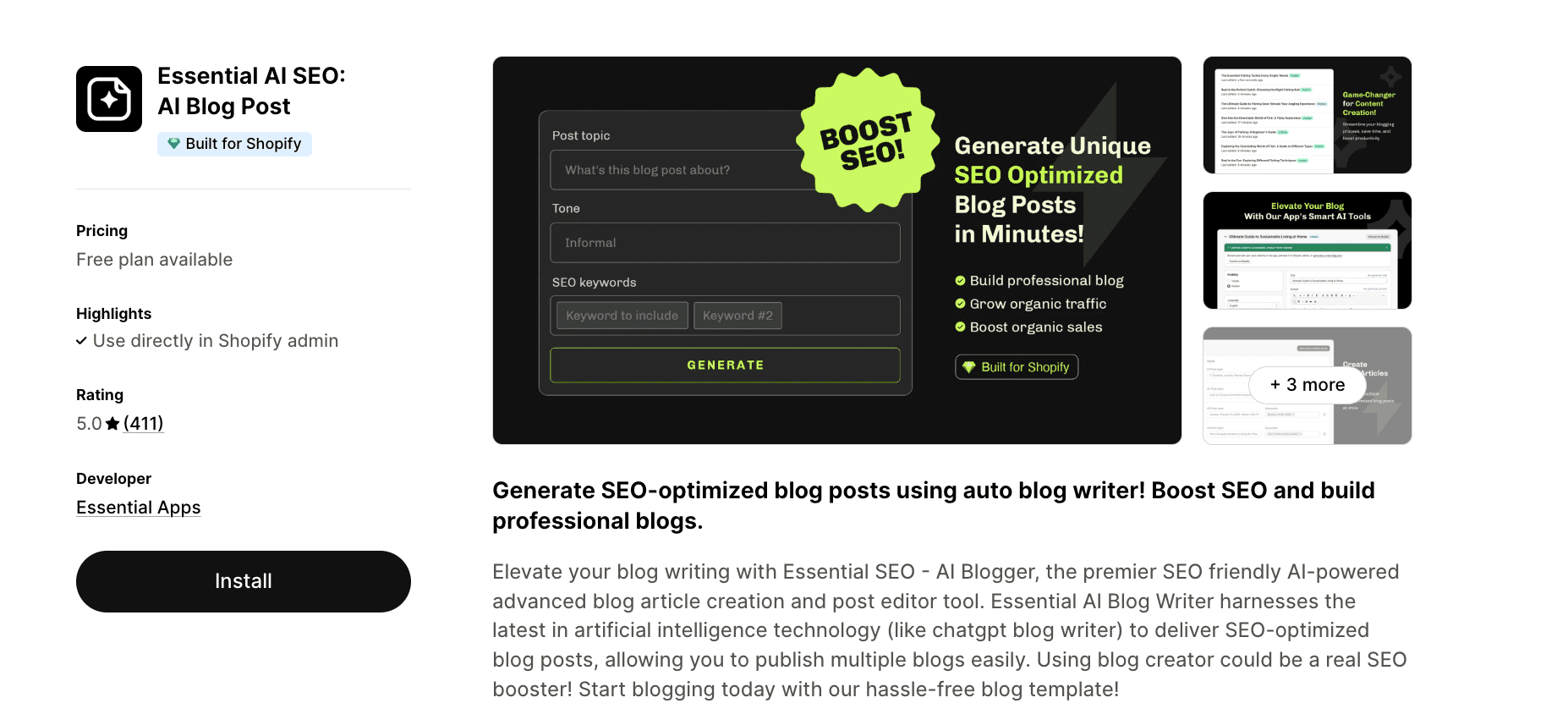 essential ai seo screenshot