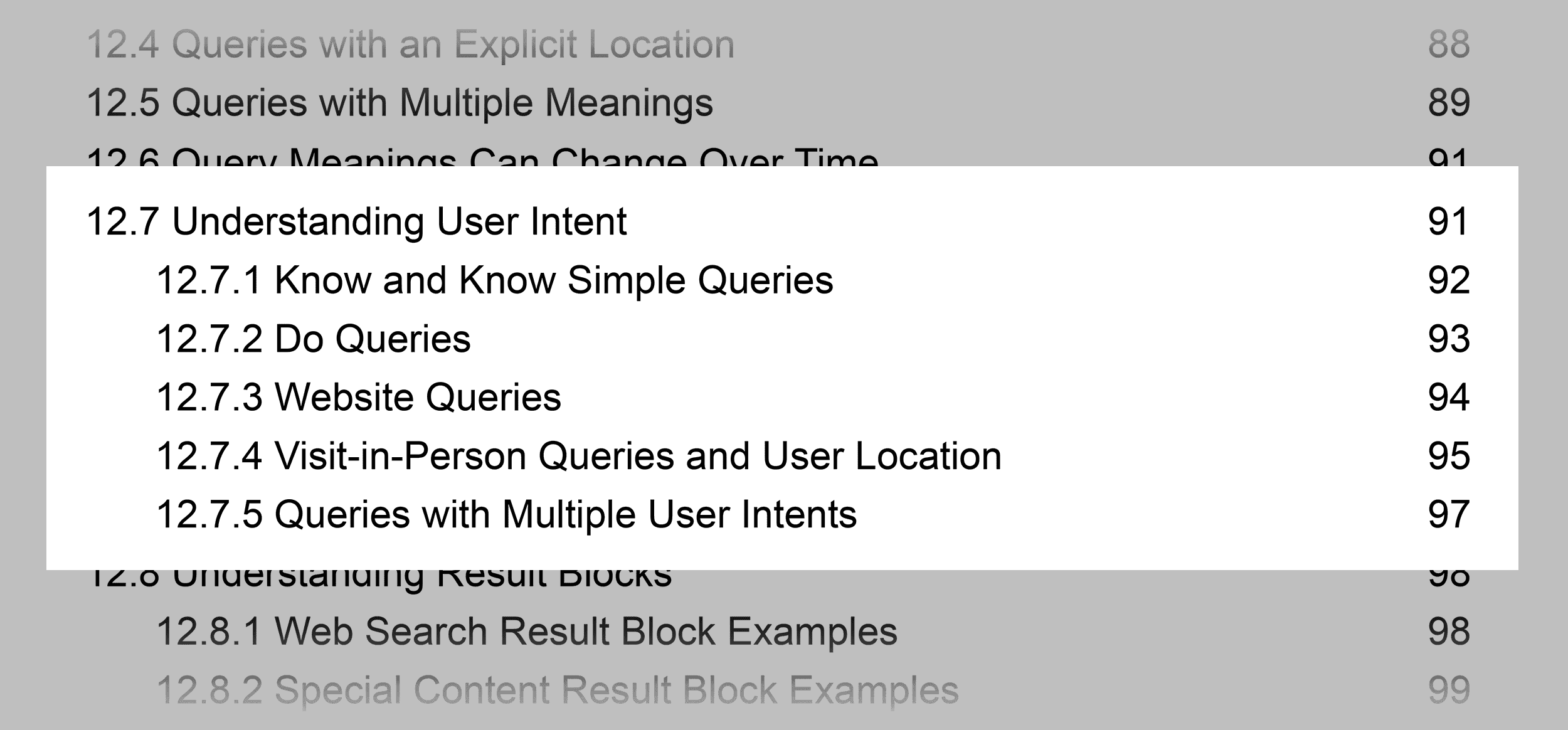 Google Guidelines – Search Intent