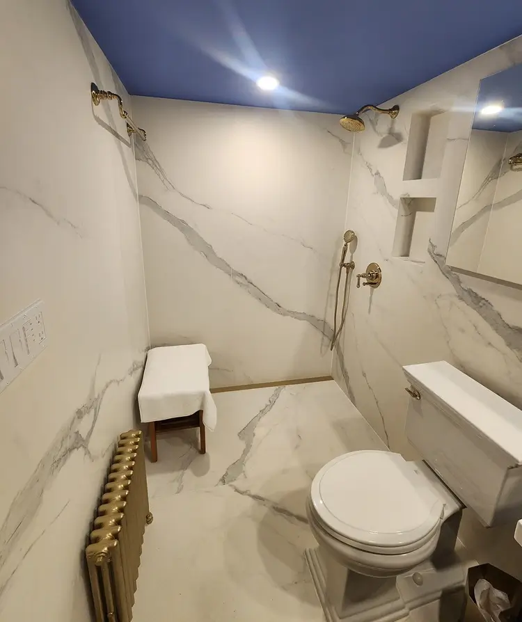 Luxury Spa bathroom renovation completed by Jewel Construction in Brooklyn Heights, Brooklyn, NYC