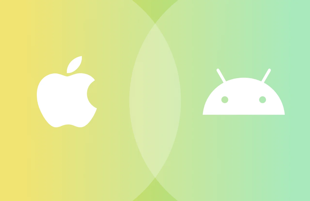 Apple and Android logos