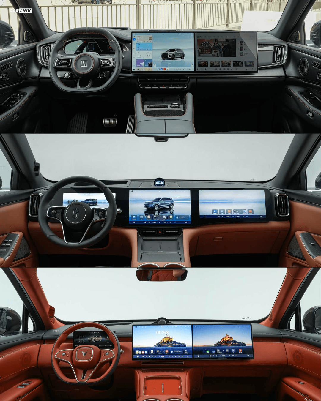 Zeekr 8X, AITO M8 və Voyah Taishan X8 interyer müqayisəsi