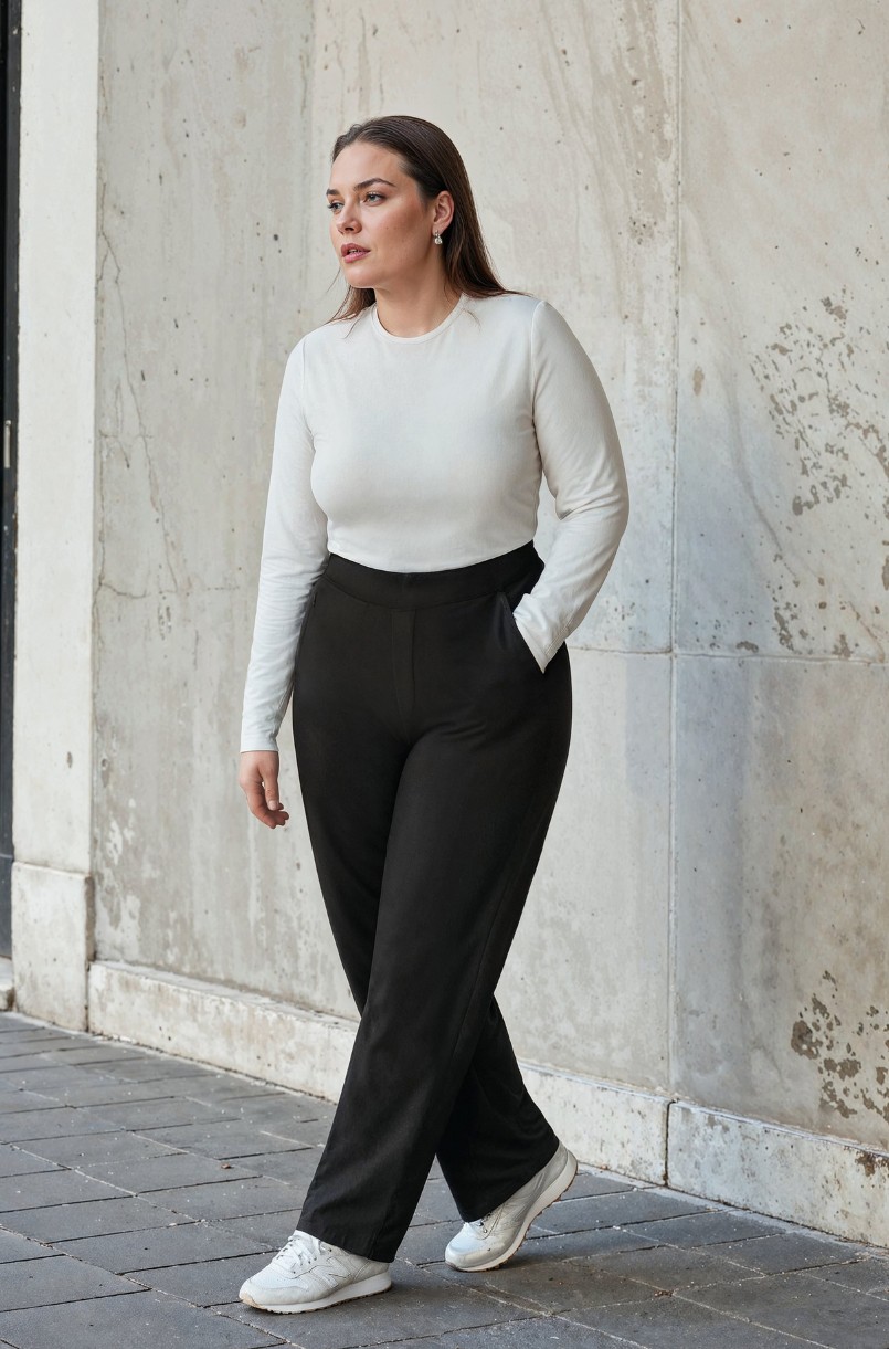 AI Generated Female Model - White top - Caimera AI