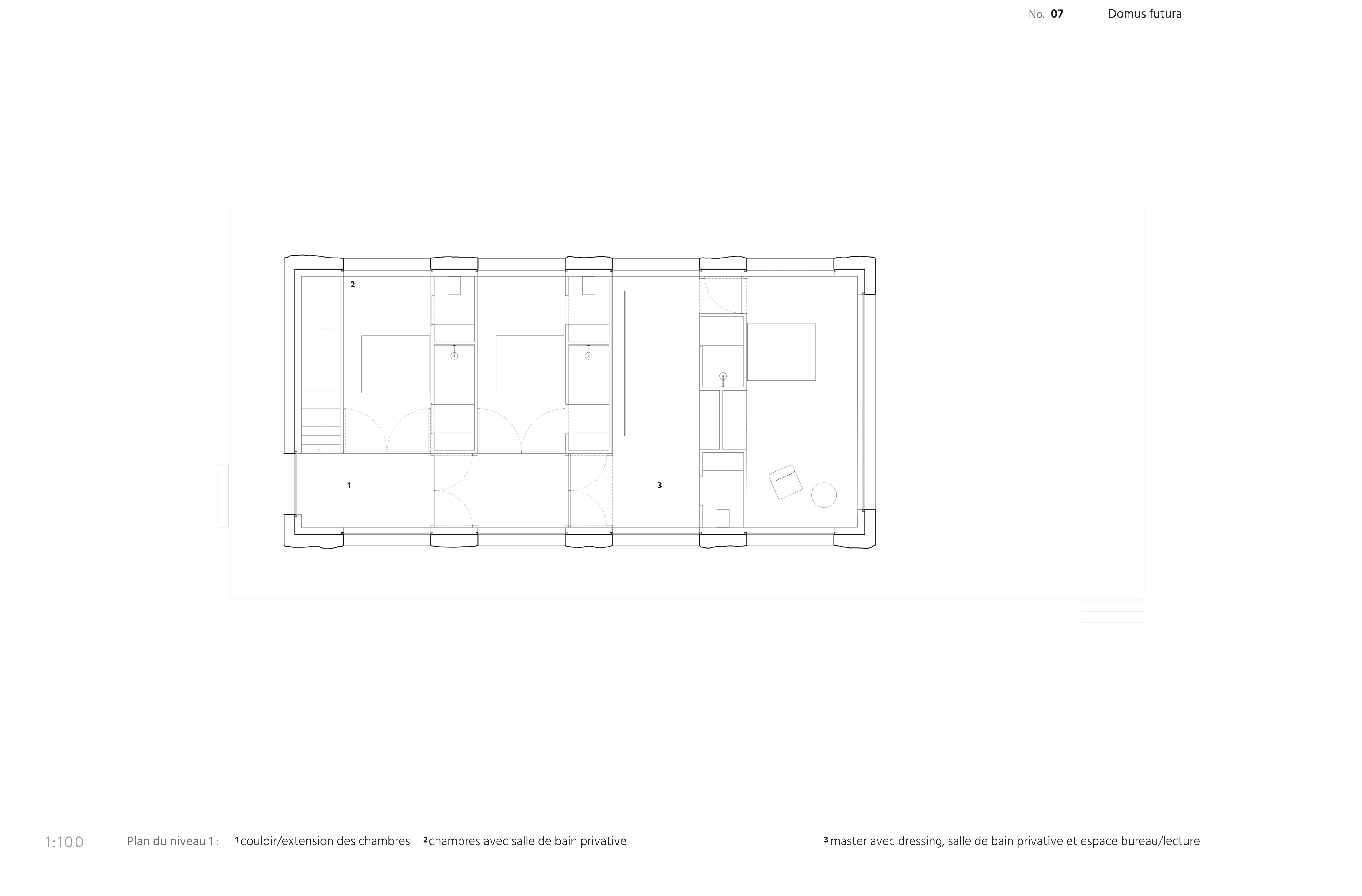 Villa Théoule plan étage