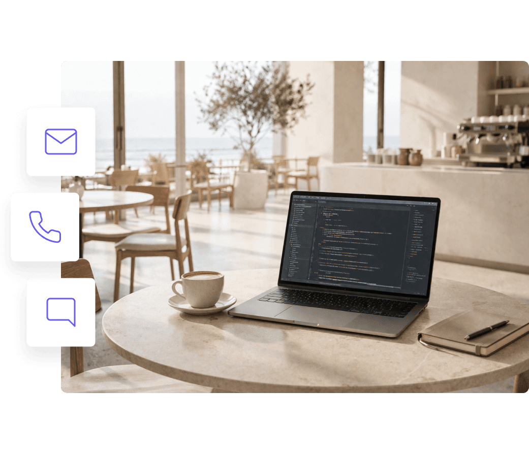 A woman in a white dress and sandals walks past terracotta planters with blooming flowers in a sunlit Mediterranean-style alley.