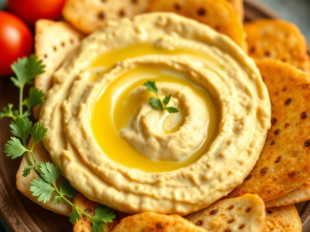 Hummus mit Olivenöl