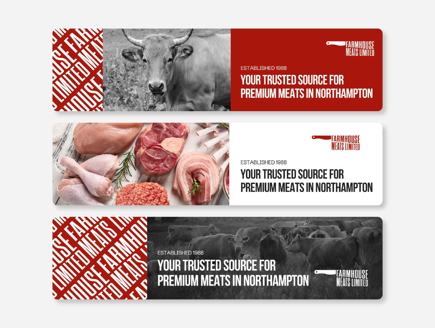 Farmhouse Meats LinkedIn cover design by DesignGuru