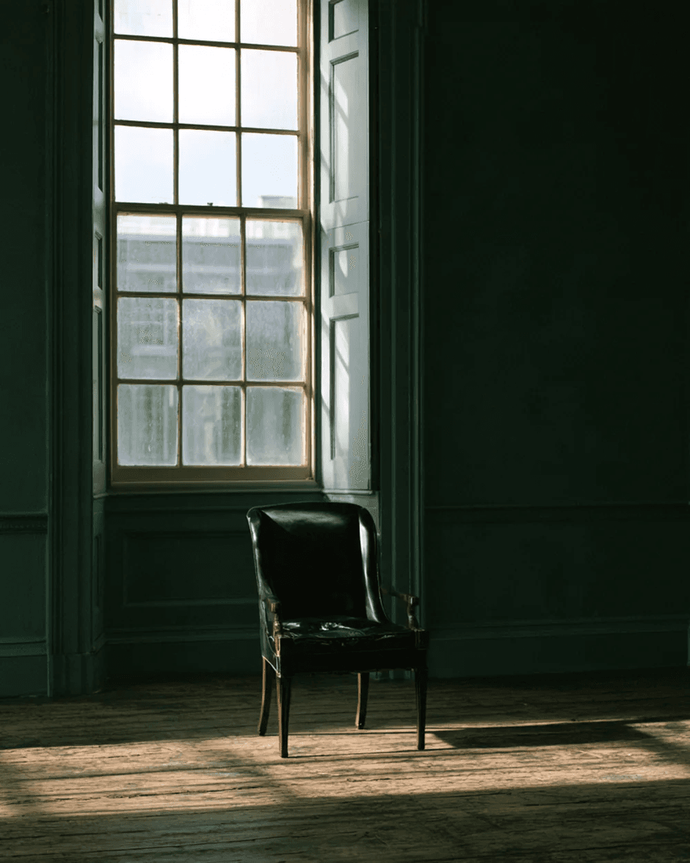 A green room in soft light