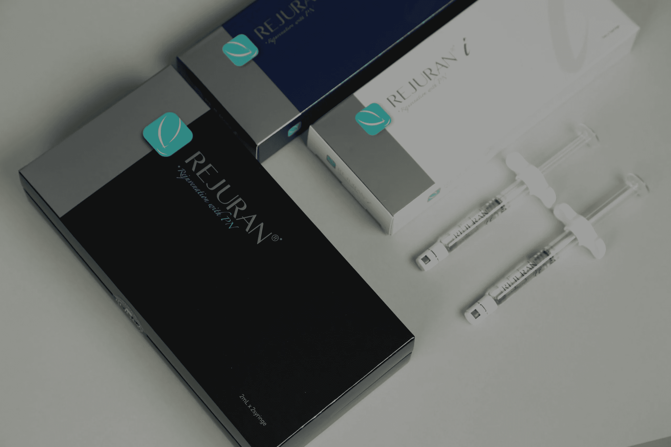 Rejuran skin booster boxes with syringes