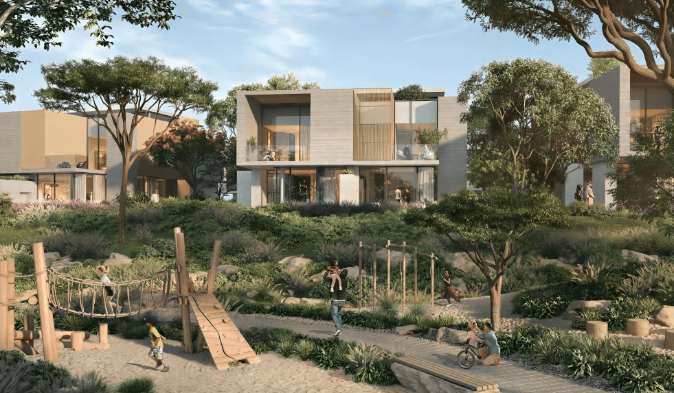 Eco-friendly Yasmina Villa homes in Dubai showcase modern design and sustainable living features.