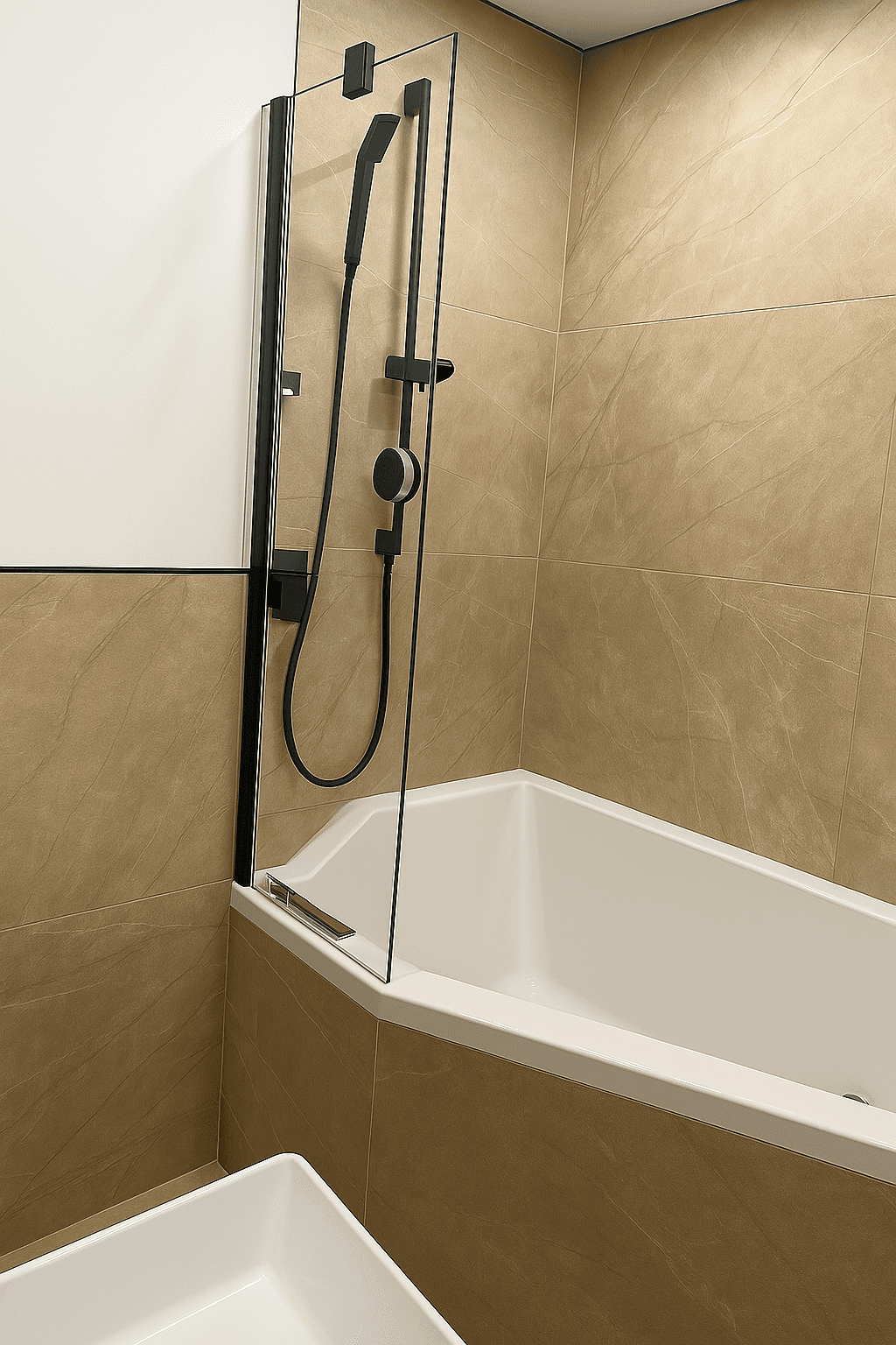 Hochwertiges Bad mit Dusche