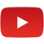 A play button icon within a red rectangle, representing a video play feature, often used for YouTube.