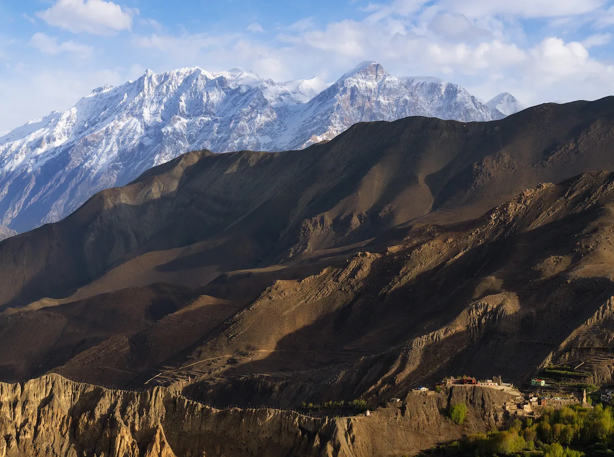 Vista del Upper Mustang en Nepal